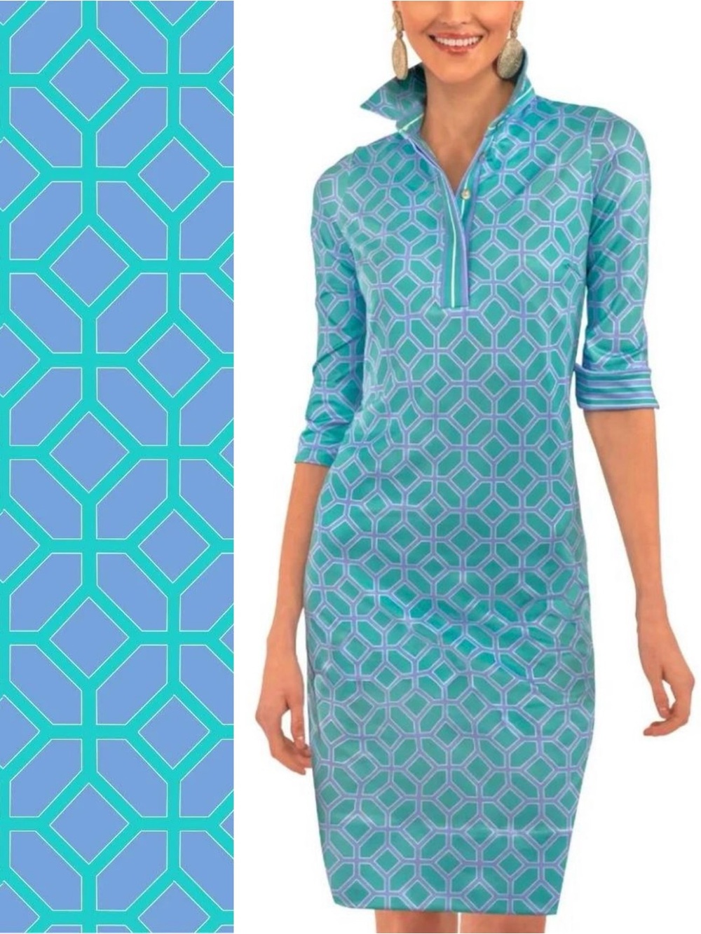 NWT Gretchen Scott Everywhere Dress Lucy in the Sky With Diamonds Periwinkle